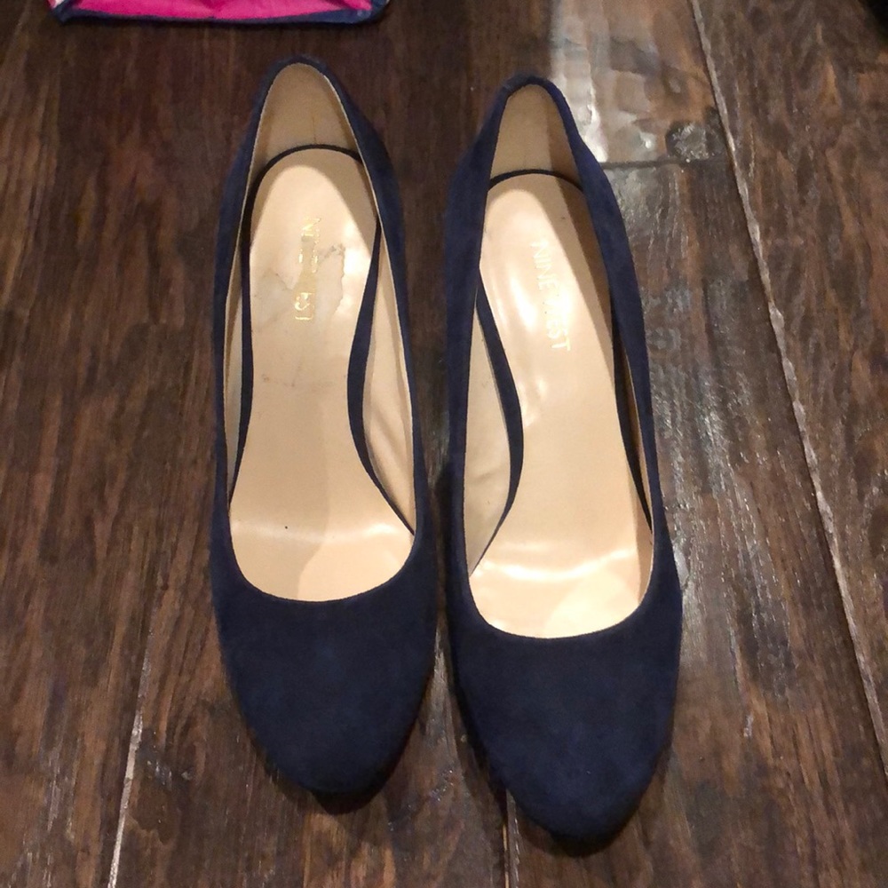 Nine West Blue Suede Pumps 7.5